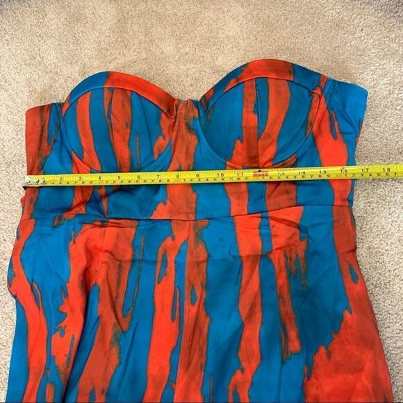 Fashion Nova Brunch And Boujee Satin Jumpsuit - Coral/Combo Sz 1X NWT - Picture 14 of 15